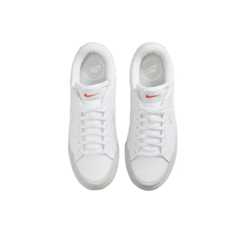 Nike Court Legacy Low Top Skateboard Shoes Women's White-2