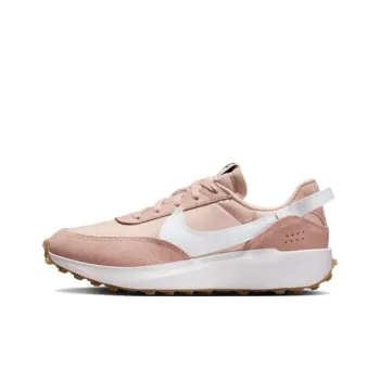 Nike Waffle Debut Abrasion Resistant Low Top Casual Shoes Women's Pink White