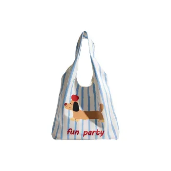 SHORT HAIR GIRL Polyester Shoulder Bag Women's White Blue