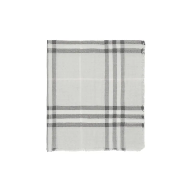 Burberry Wool Knit Scarves Women's Blue-1