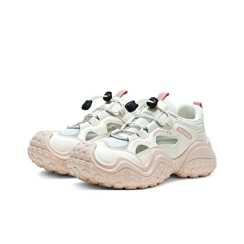 Warrior Abrasion Resistant Breathable Slip Resistant Low Top Casual Shoes Women's Beige Pink-1