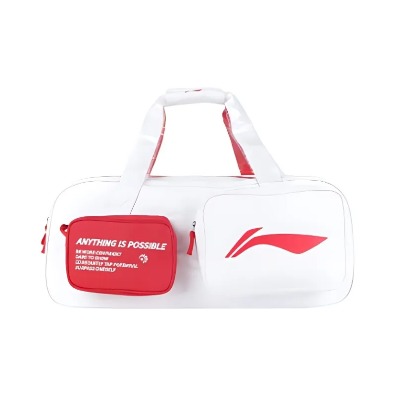 LiNing Badminton Racket Bags 3-6 Sticks Shoulder Bag White Unisex-0