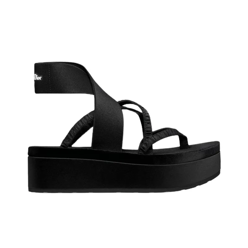 DIOR Shade One Strap Sandals 5.5cm Women's Black-1