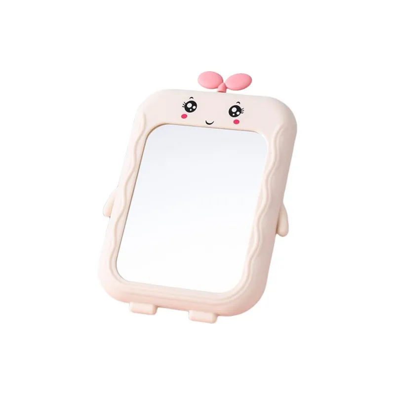 XIAOLITONGXUE Cute Grass Doll HD Makeup Mirror Portable Desktop Bedroom Home Mirror-3