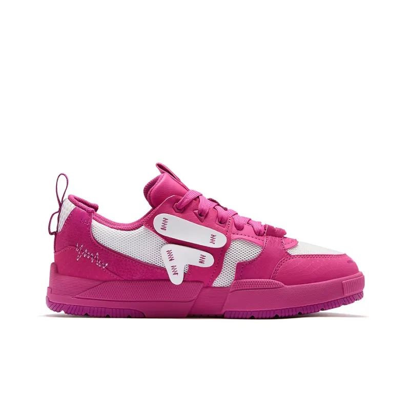 FILA FUSION GEOMETRY Geometric Shoes Low Top Skateboard Shoes Women's Lilac Rose Red-1