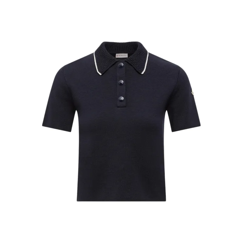 Moncler Polo Shirts Women's Navy-0