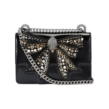 Kurt Geiger London Calfskin Crossbody Bag, Shoulder Bag Trumpets Women's Black