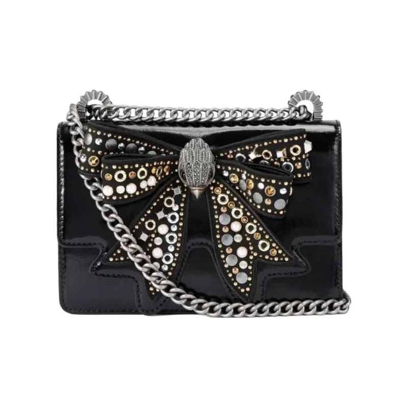 Kurt Geiger London Calfskin Crossbody Bag, Shoulder Bag Trumpets Women's Black-0