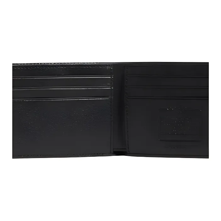 COACH Billfold Wallet Calfskin Card Holder, Wallet Men's Black-3