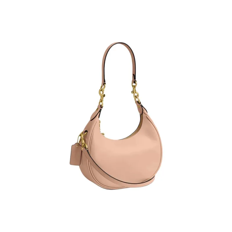 COACH JONIE Leather Shoulder Bag, Crossbody Bag, Handbag Trumpets Women's Cream Orange-1