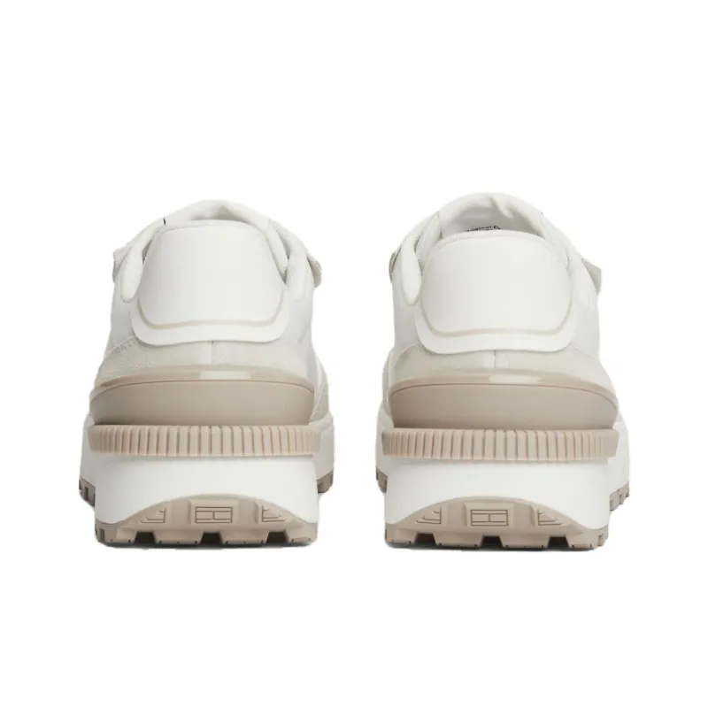 Tommy Hilfiger Trainers Abrasion Resistant Slip Resistant Low Top Casual Running Shoes Women's White Gray-4