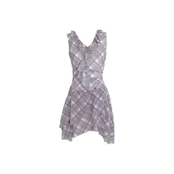 MA JOURNEE Slip Dresses Women's Purple Plaid