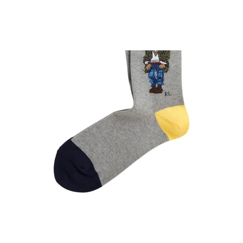 Polo Ralph Lauren SS24 Knee-High Socks Men's 1 Pack Heather Gray-2