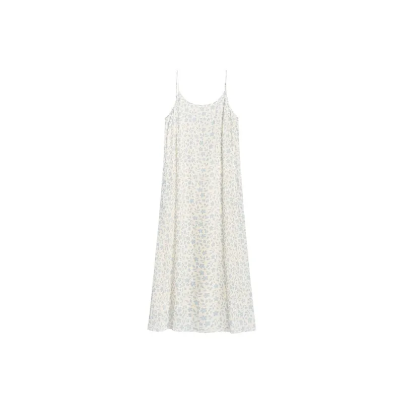 Fragment Slip Dresses Women's Blue White-2