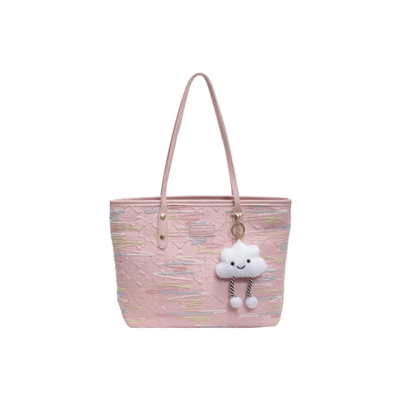 Lan Bao Fan Fabric Tote Handbag, Shoulder Bag Women's Multicolor-10