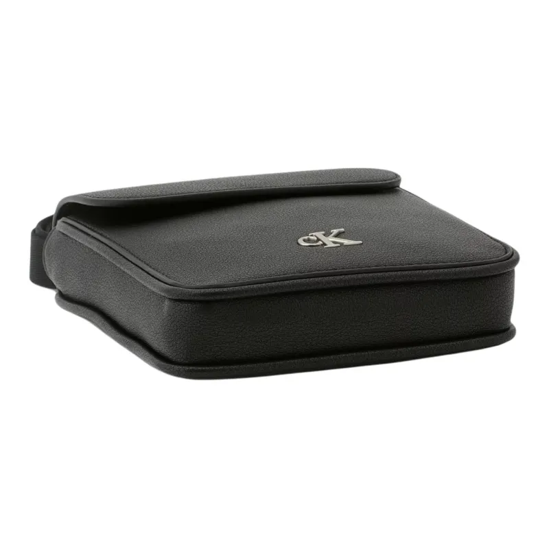 CALVIN KLEIN Embossed Grain Leather Cell Phone Pouch, Crossbody Bag, Shoulder Bag Men's Black-2