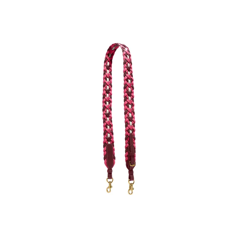 COACH Calfskin Bag Strap Women's Red & Pink-0