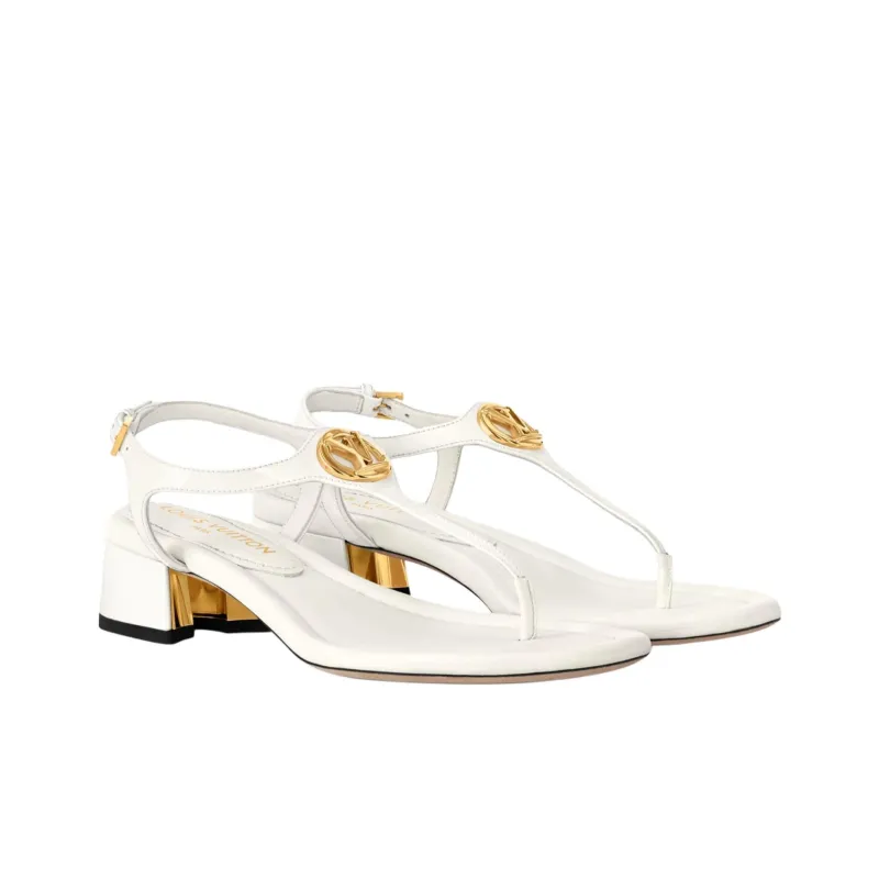 LOUIS VUITTON Sunkiss One Strap Sandals 3.5cm Women's White-1