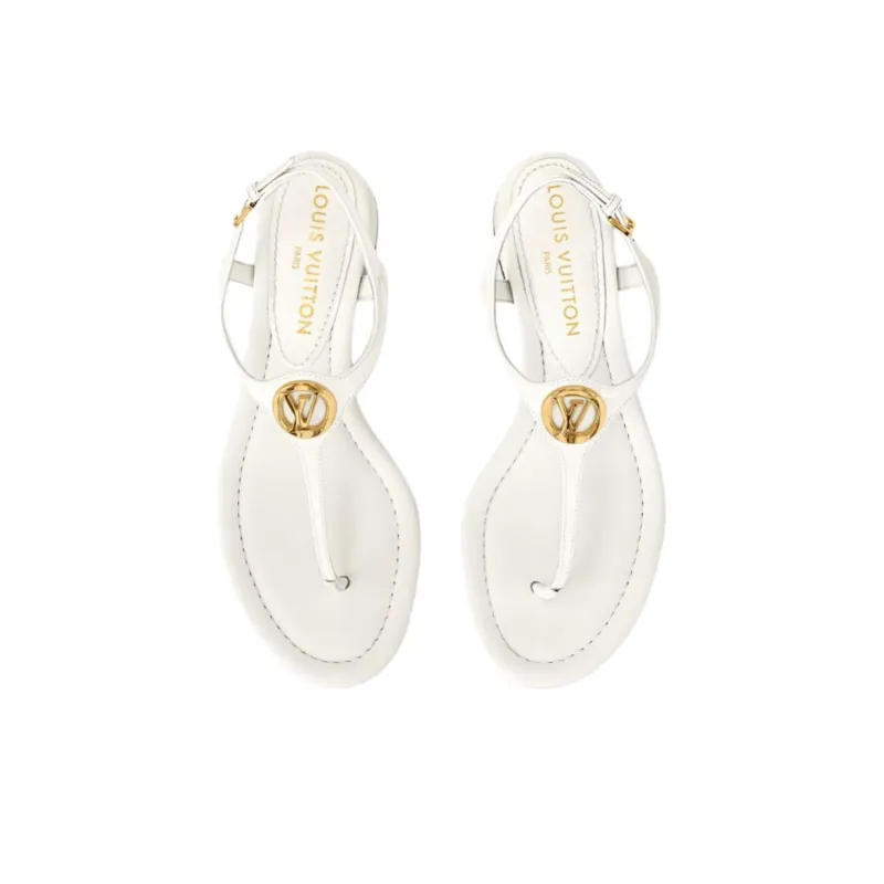 LOUIS VUITTON Sunkiss One Strap Sandals 3.5cm Women's White-2