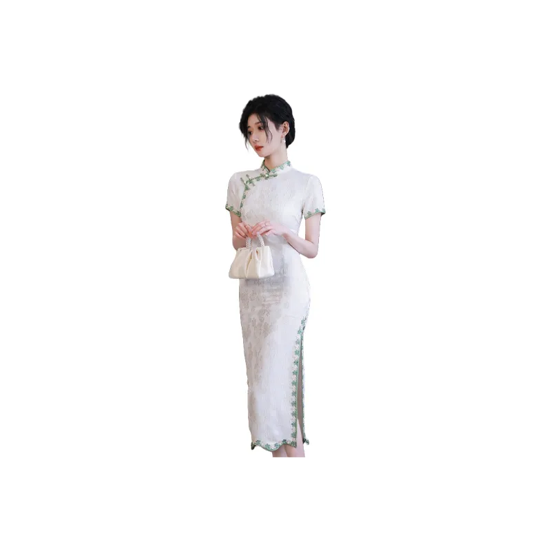 Mu Xiao Xin Cheongsams Women's White-0