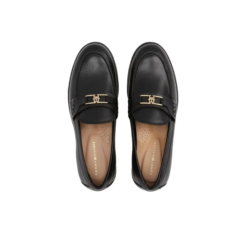 Tommy Hilfiger TH Monogram Loafers Women's Black-3