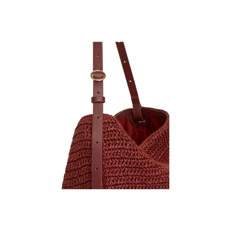 ARKET Paper Crossbody Bag, Shoulder Bag Tubas Women's Red Brown-3