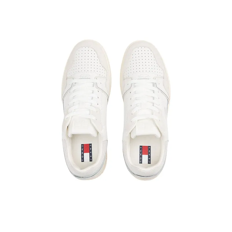 Tommy Hilfiger TJW Low Top Vintage Basketball Shoes Women's White Gray-3