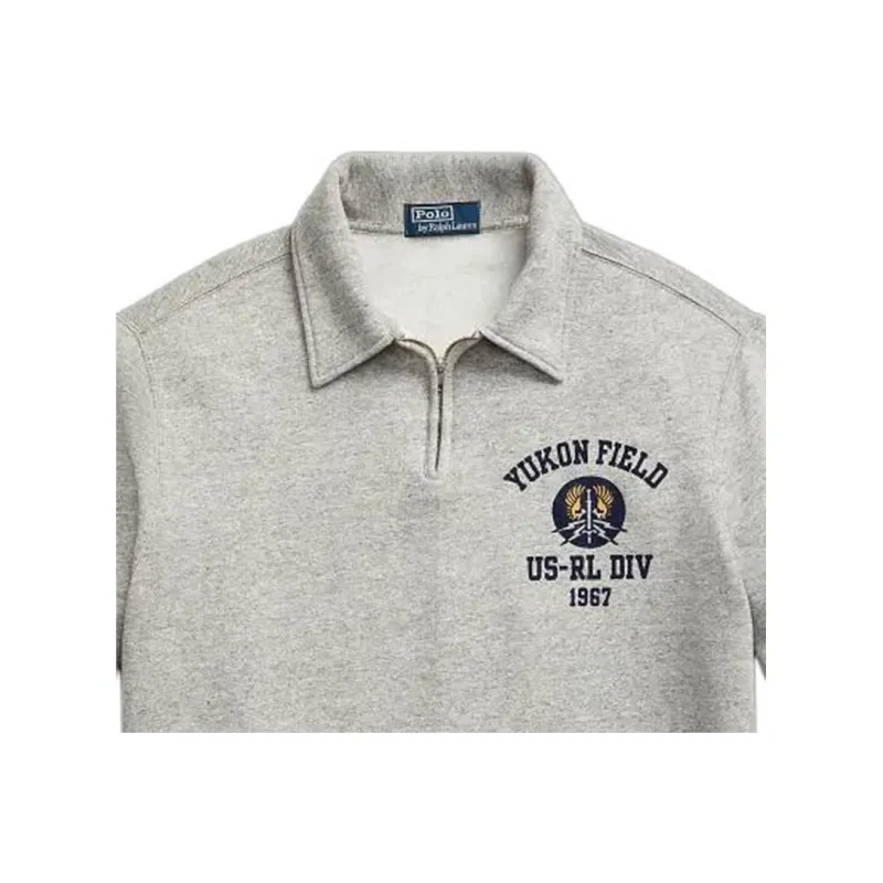Polo Ralph Lauren Fleece Collared Quarter-Zip Sweatshirt Sweatshirt Men's Gray-4