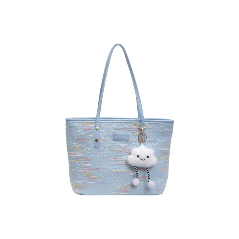 Lan Bao Fan Fabric Tote Handbag, Shoulder Bag Women's Multicolor-15