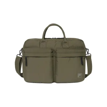 FILA Cotton With Nylon Shoulder Bag, Crossbody Bag, Handbag Unisex Army Green