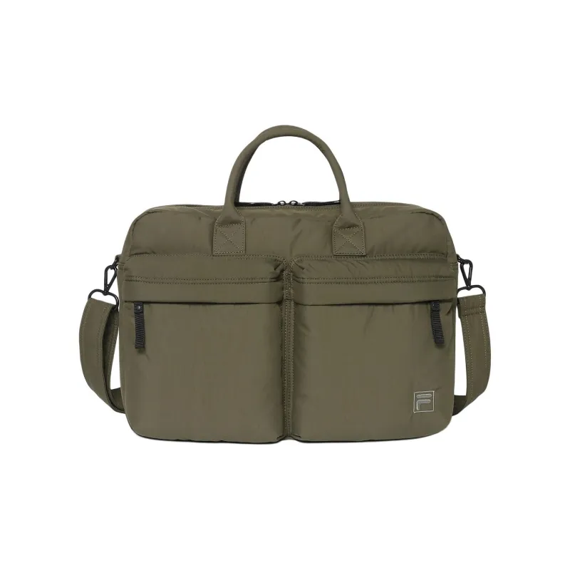 FILA Cotton With Nylon Shoulder Bag, Crossbody Bag, Handbag Unisex Army Green-0