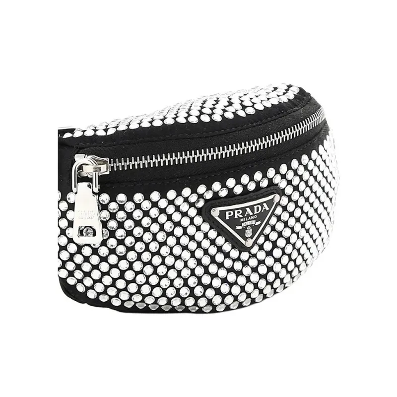 PRADA Fabric Fanny Pack Regular Women's Black-1