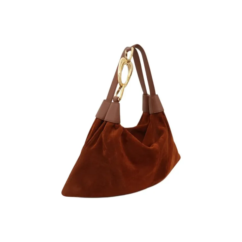 Zimmermann Leather Hobo Bag, One Shoulder Handbag Trumpets Women's Tan-1
