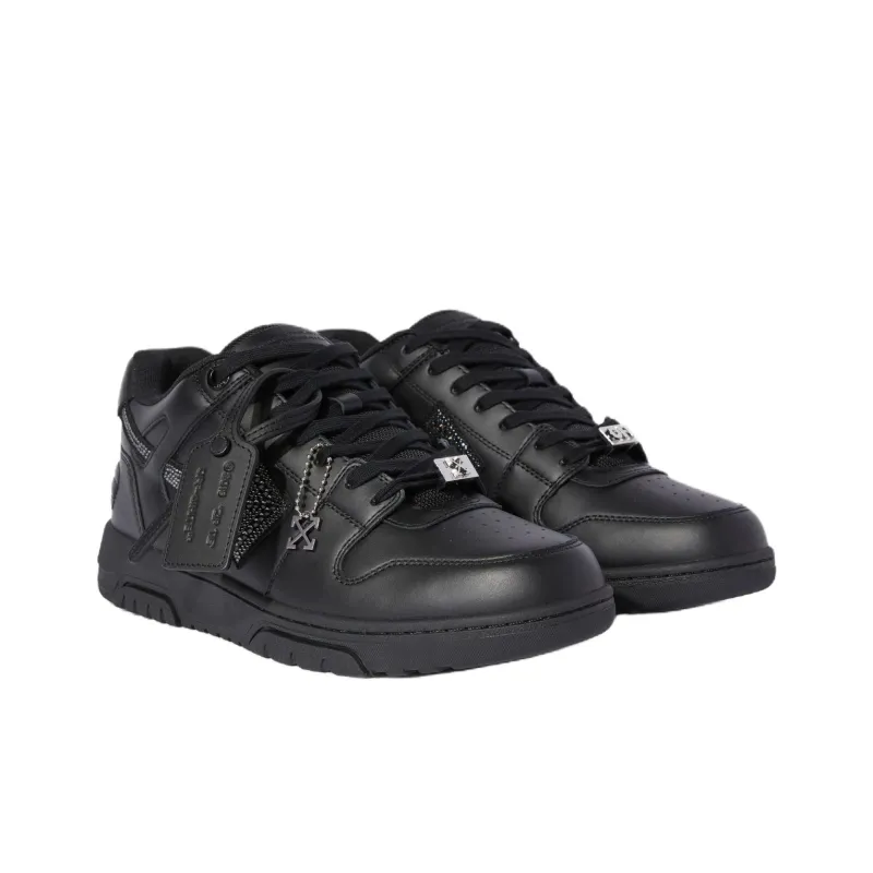 OFF WHITE Out Of Office Low Top Skateboard Shoes Men's Black-2