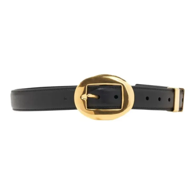 ALTUZARRA Leather, Metal, Calfskin Leather Belts Unisex Black -0