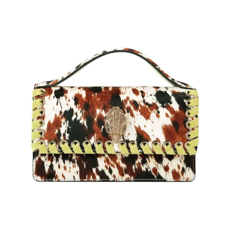 Kurt Geiger London Bond Calfskin Crossbody One Shoulder Handbag Trumpets Women's Brown-0