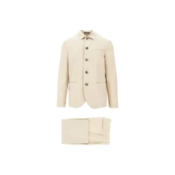 EMPORIO ARMANI SS25 Business Suit Men's Ecru