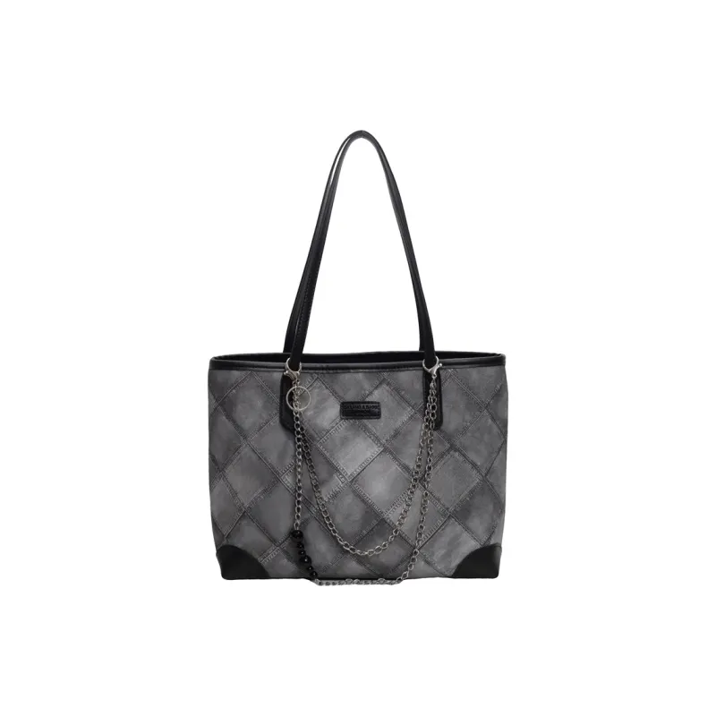 LUVISTRUE PU Handbag Shoulder Bag Tote Regular Women's Ecru Black/Blue/Pink-0