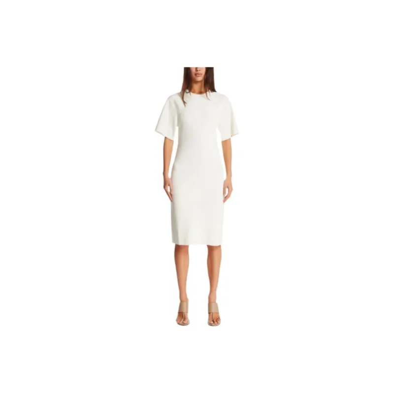 TOTEME Short Sleeved Dress Women's White-0