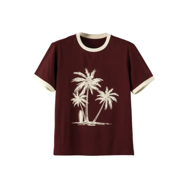 Late White T Shirts Women's Maroon-0