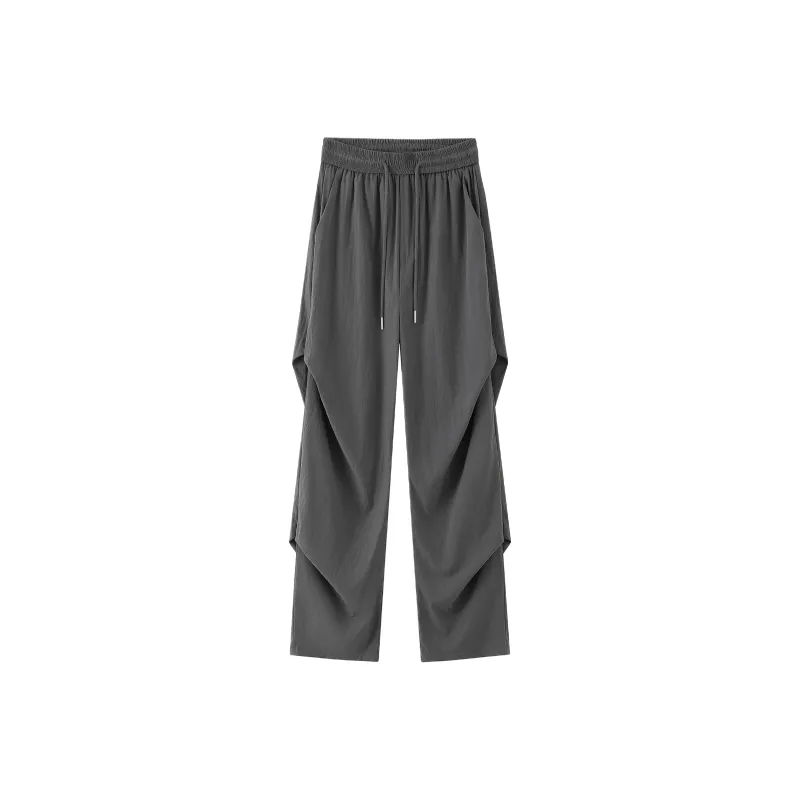 SOIE Casual Pants Unisex Gray White-19