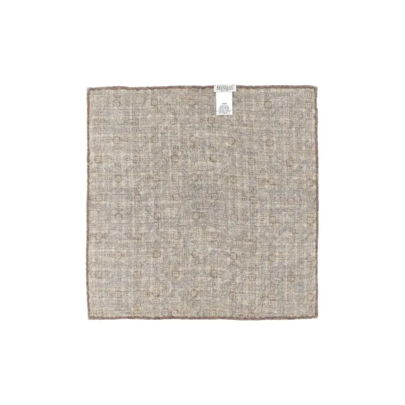 Brunello Cucinelli Silk Scarves Men's Umber-1