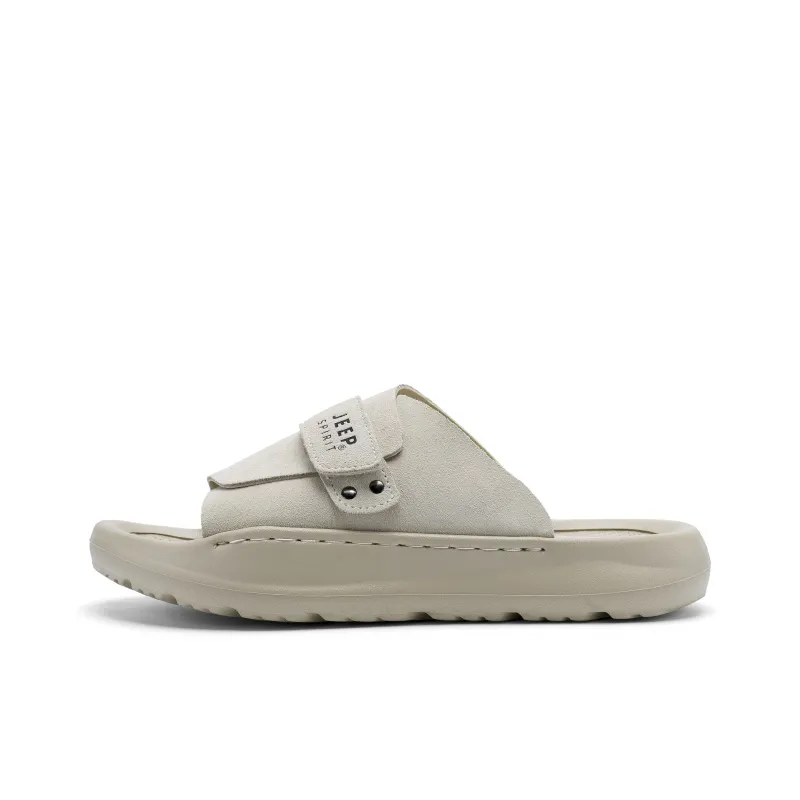 JEEP SPIRIT Slip Resistant, Odor Resistant, Quiet Slide Slippers Men's Sand-0