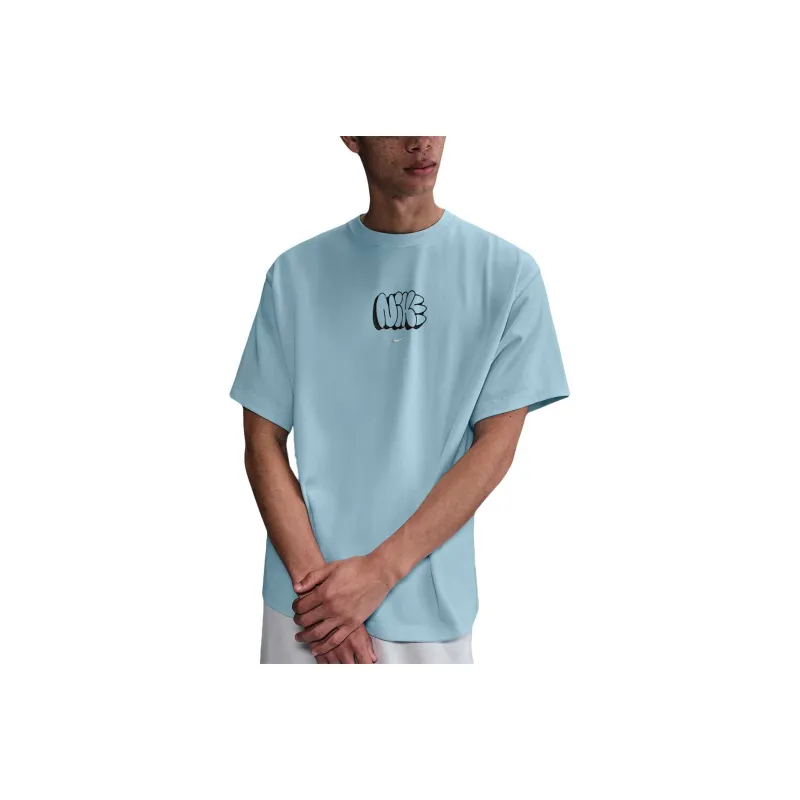 Nike Solo Swoosh T Shirts Men Blue-0