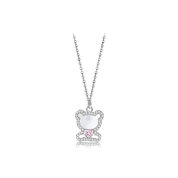 Teddy Bear Collection S925 Silver Necklaces Women's