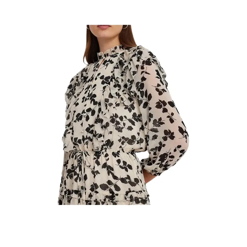 LAUREN RALPH LAUREN SS25 Long Sleeved Dress Women's Beige-2