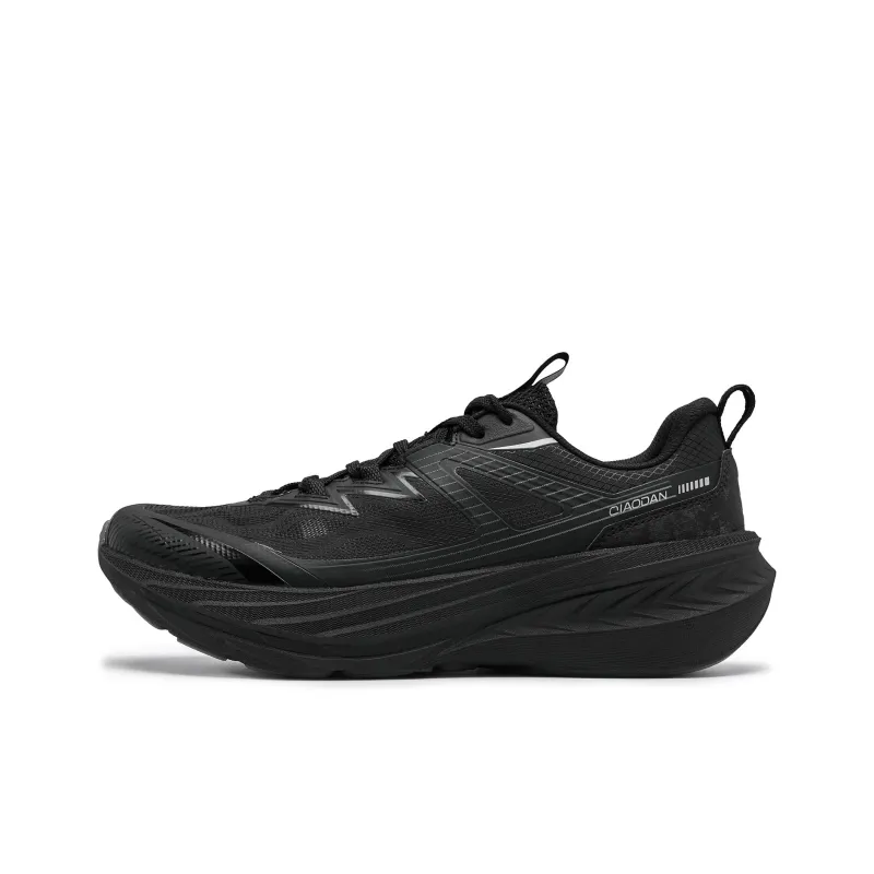 QIAODAN Running Shoes Men Low Top Black/Liquid Silver-0