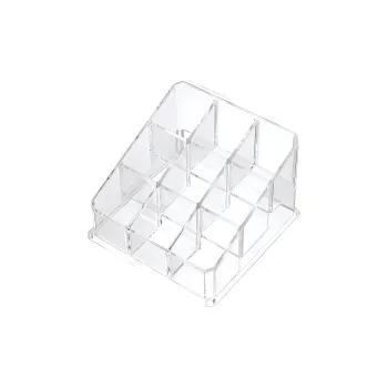 ZHIYIN Transparent Lipstick Storage Racks & Shelves Organizer Box Desktop Lipstick Rack Storage Box Makeup Tool
