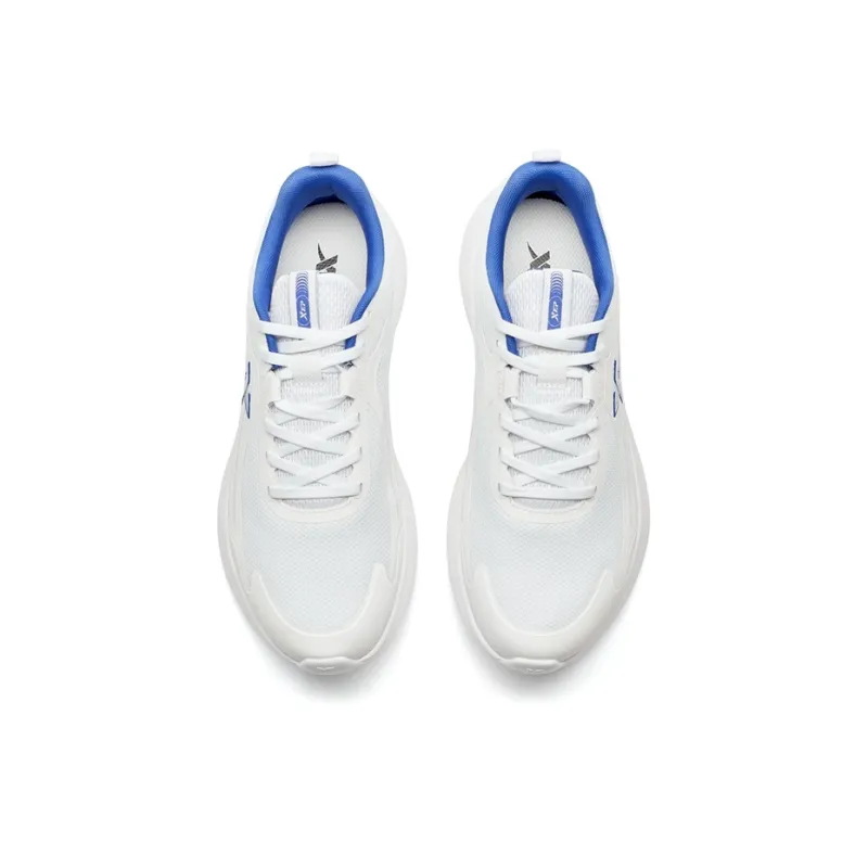 XTEP Cushioning And Breathable Low Top Casual City Commute Running Shoes Men's White Blue-3