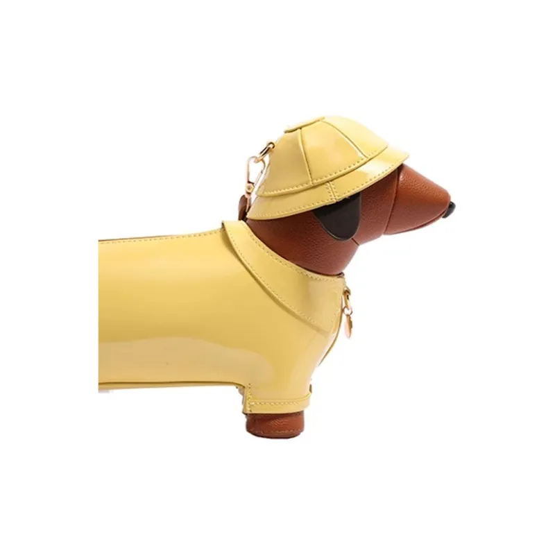 VIHUS PU Crossbody Bag, Shoulder Bag Women's Yellow Sausage Dog-4